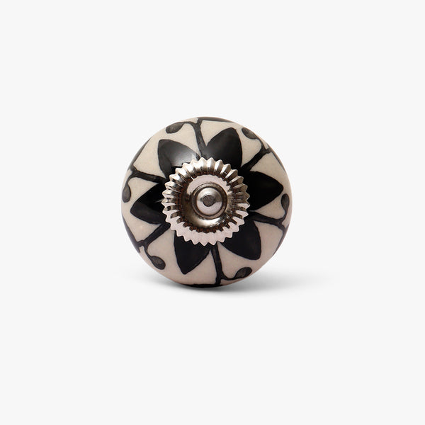 Monochrome Floret Ceramic Knobs (3.5x3.5x45 cm)