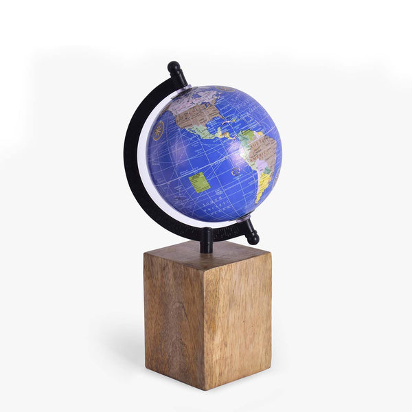 Classic Blue Desk Globe (13x12x28 cm)