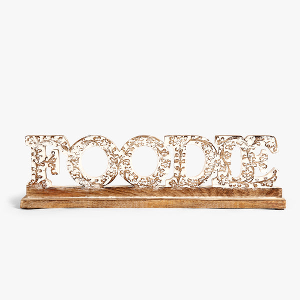 Ditsy Foodie Wooden Word Accent