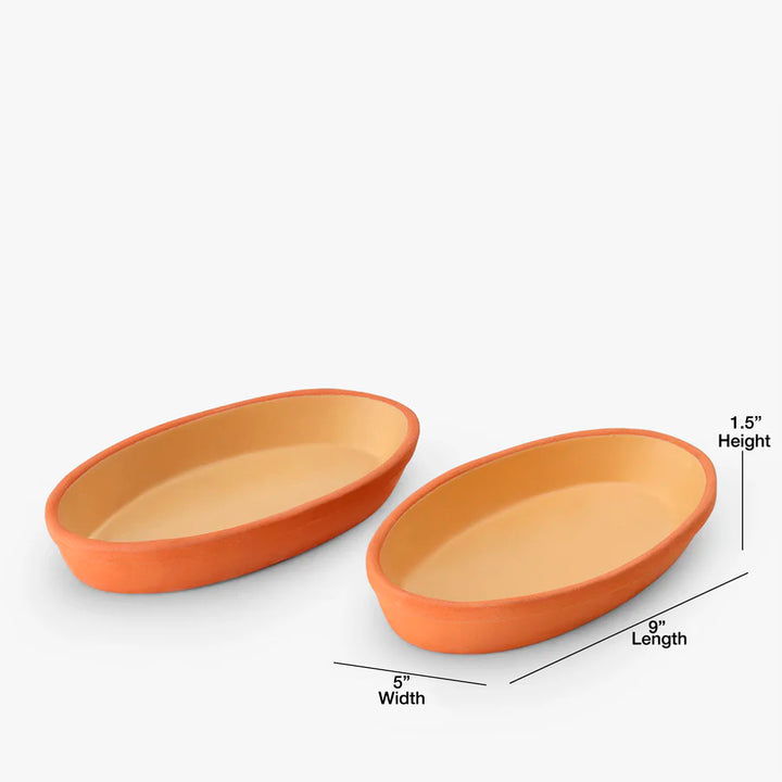 Terracotta Oval Plate Set