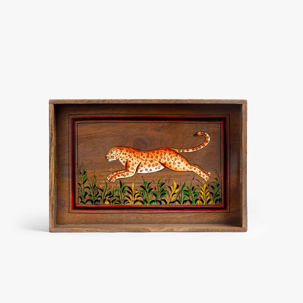 Leopard Print Serving Tray (46x30x5 cm)