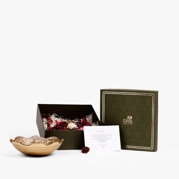 Golden Bloom Decorative Tray Gift Set