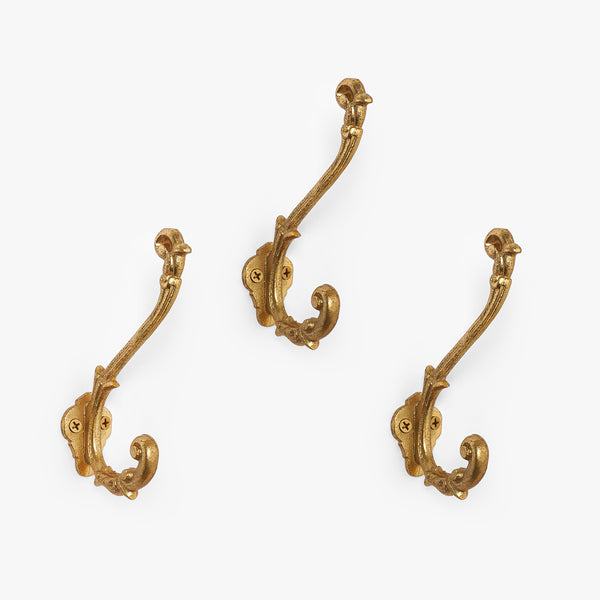 French Brass Heritage Wall Hook, Brass Wall Coat Hook – Forge
